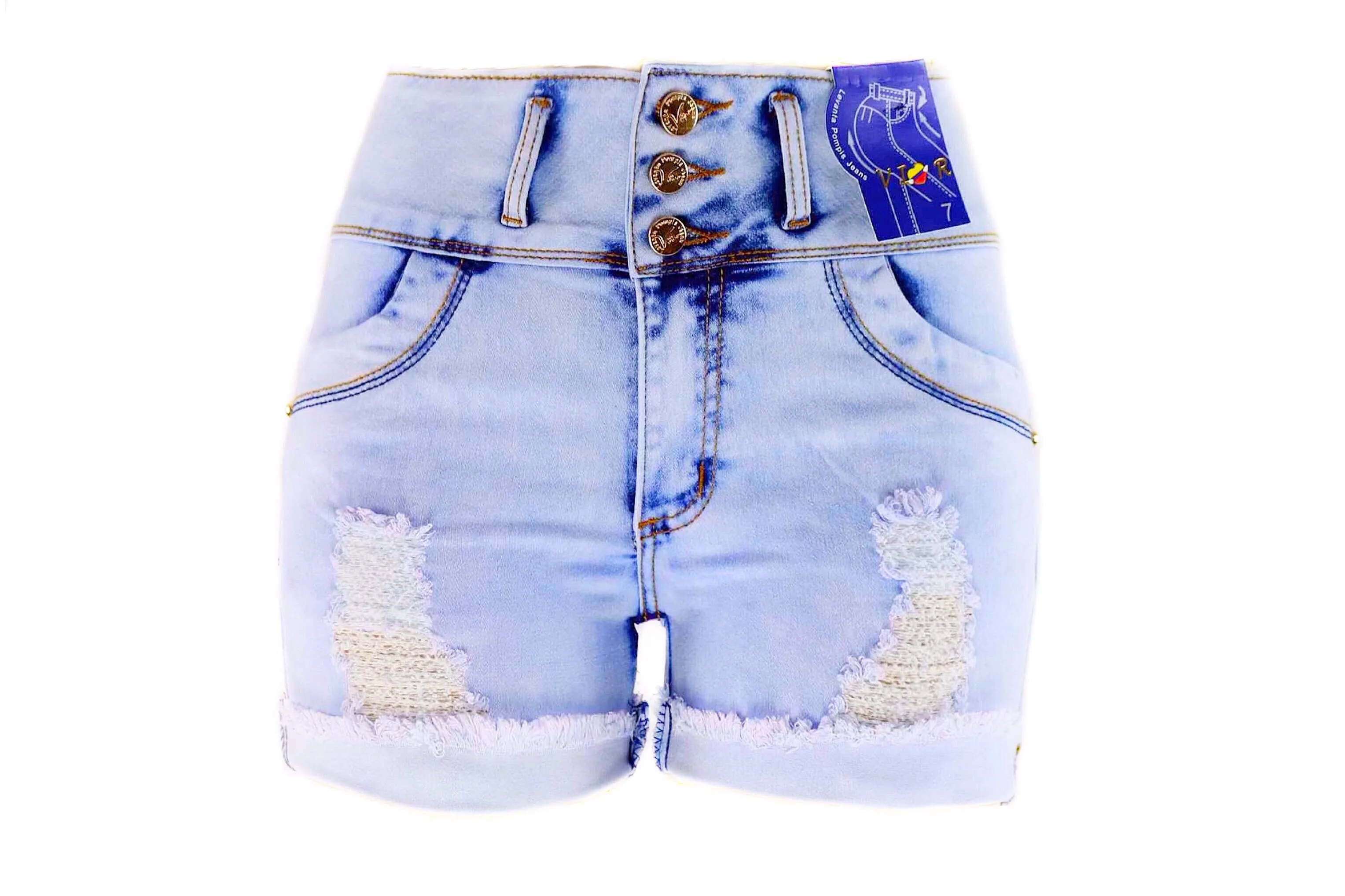 Women's Mid Waist Booty Push Up Shorts