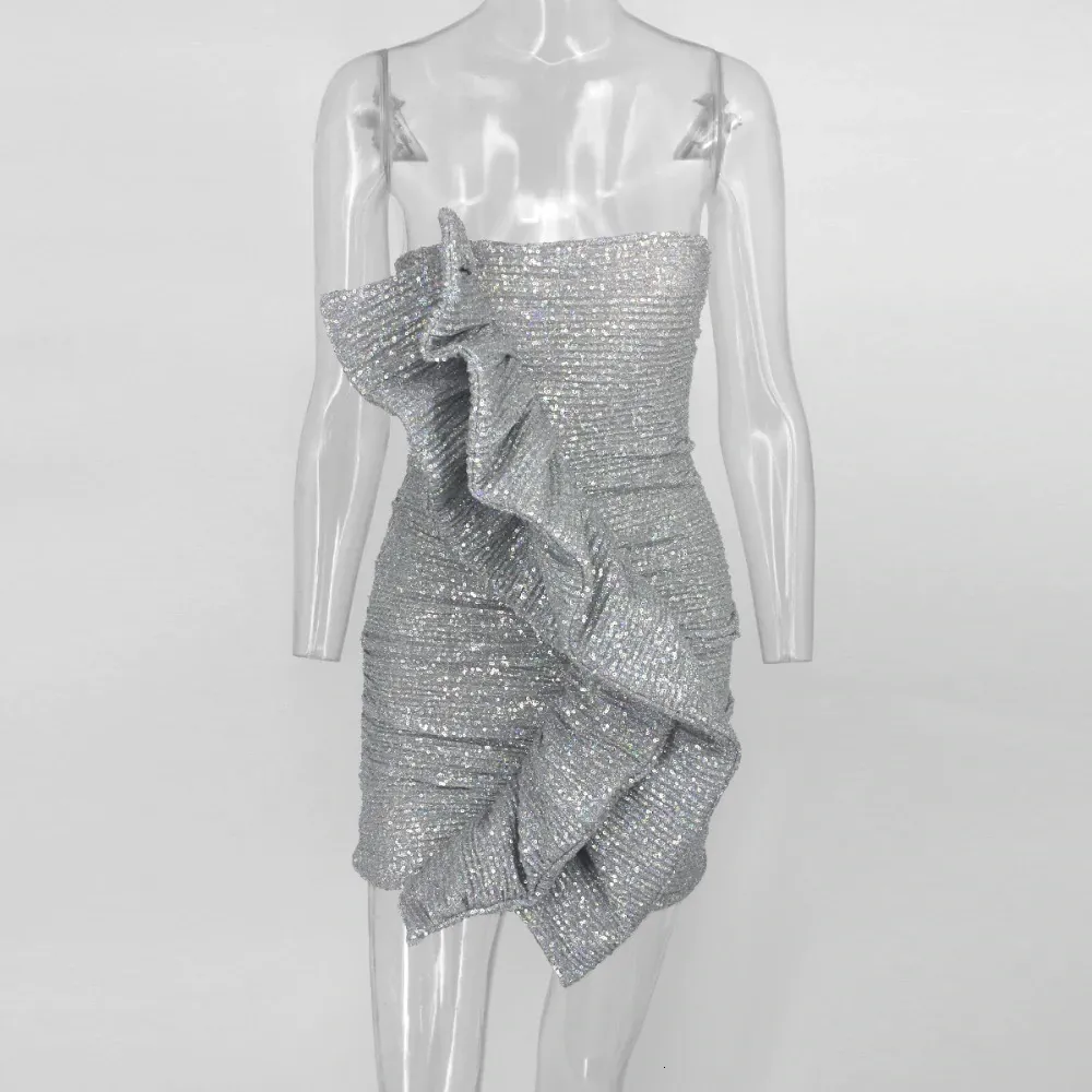 Women's Summer Sheath Short Dress With Ruffles