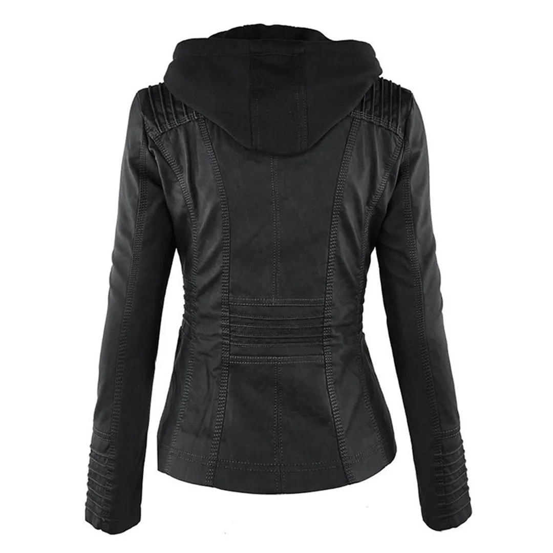 Women's Trendy Hooded Winter Jacket with Zipper and Pockets | Ideal for Autumn/Winter