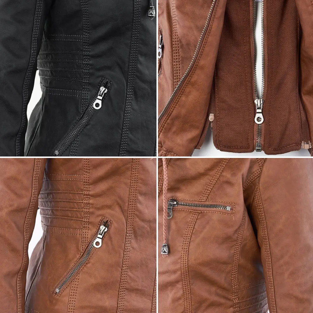 Women's Trendy Hooded Winter Jacket with Zipper and Pockets | Ideal for Autumn/Winter