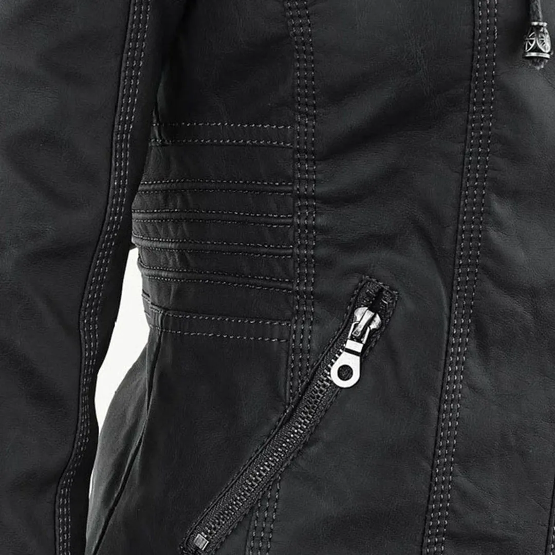 Women's Trendy Hooded Winter Jacket with Zipper and Pockets | Ideal for Autumn/Winter