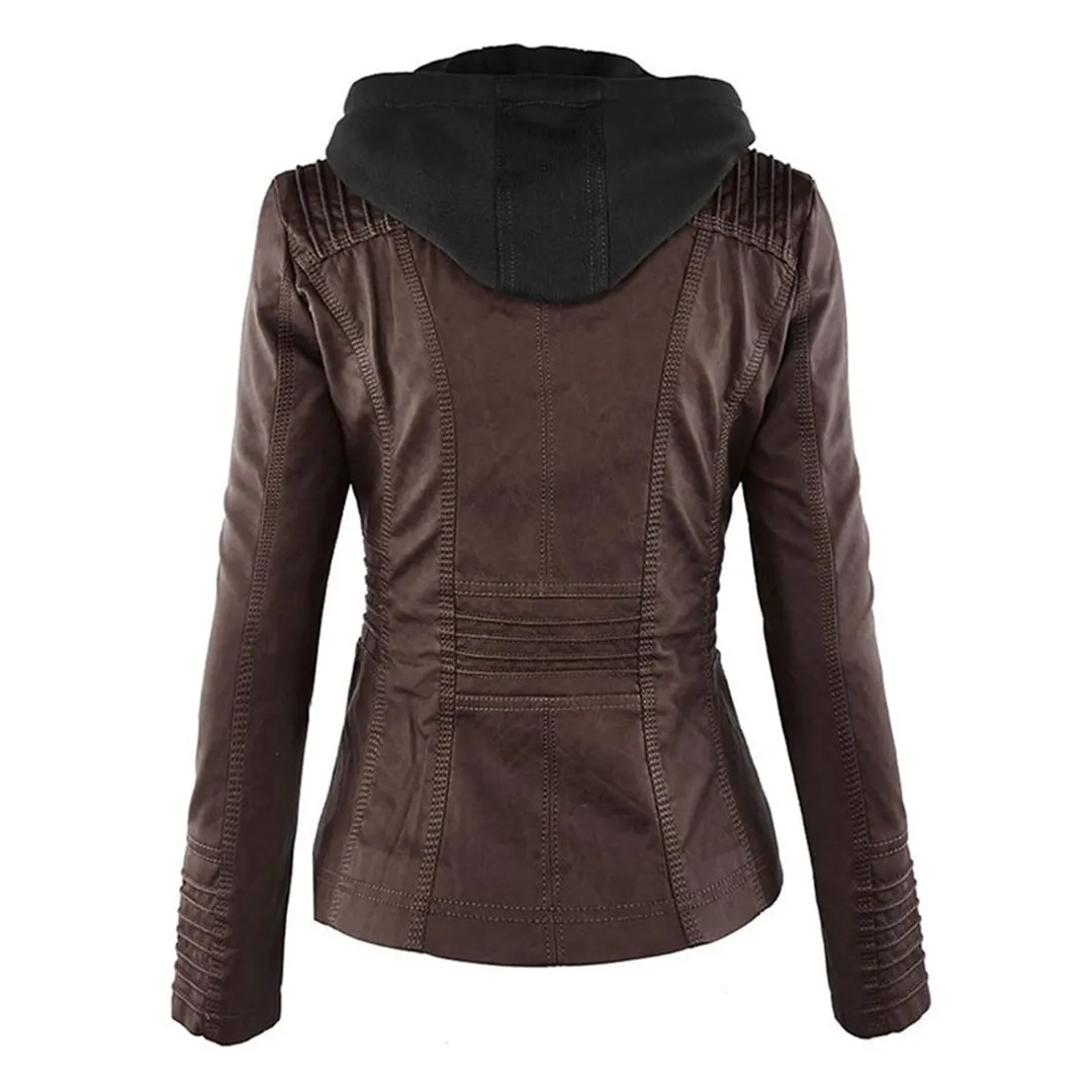 Women's Trendy Hooded Winter Jacket with Zipper and Pockets | Ideal for Autumn/Winter