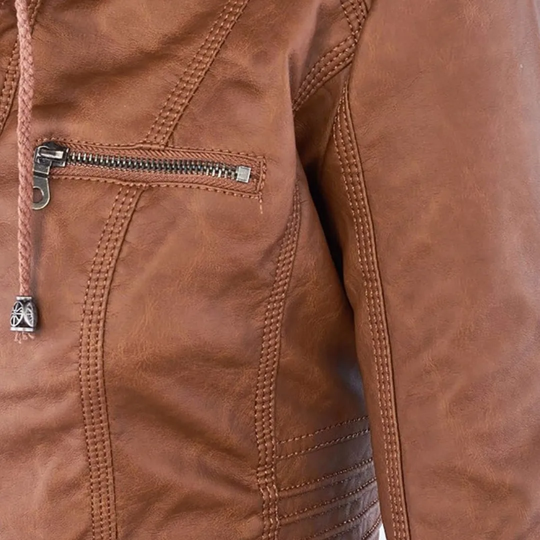 Women's Trendy Hooded Winter Jacket with Zipper and Pockets | Ideal for Autumn/Winter