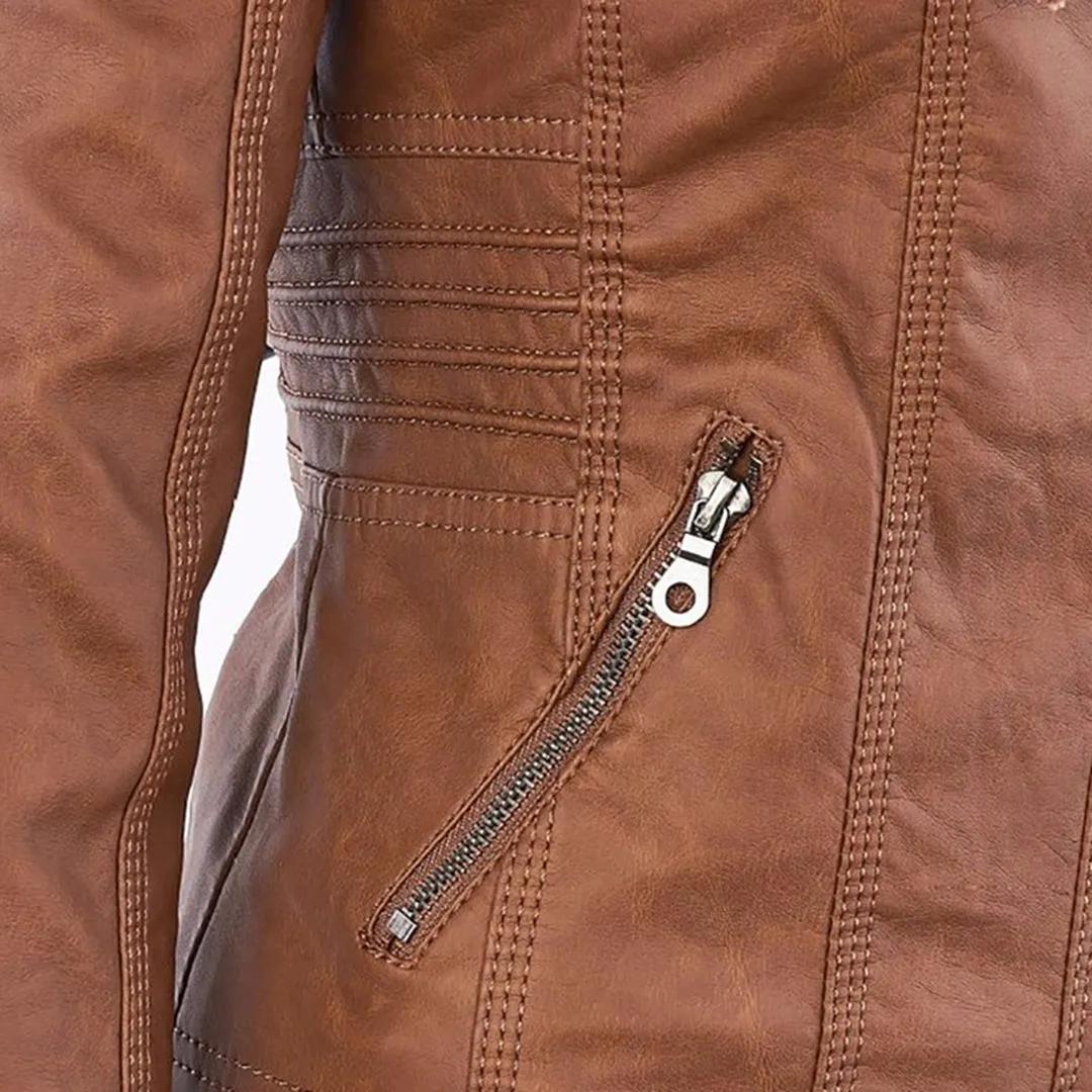 Women's Trendy Hooded Winter Jacket with Zipper and Pockets | Ideal for Autumn/Winter