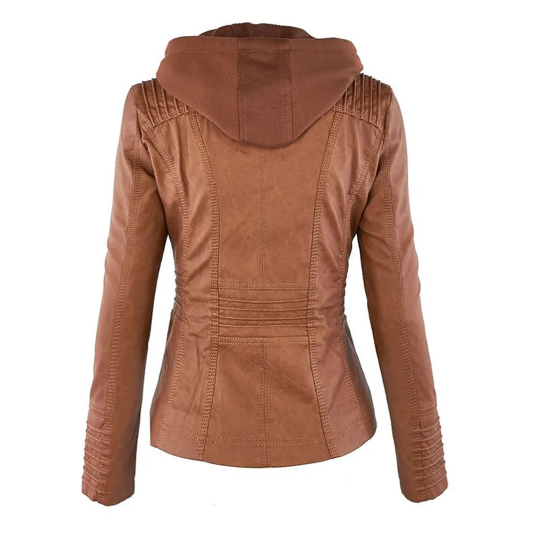 Women's Trendy Hooded Winter Jacket with Zipper and Pockets | Ideal for Autumn/Winter