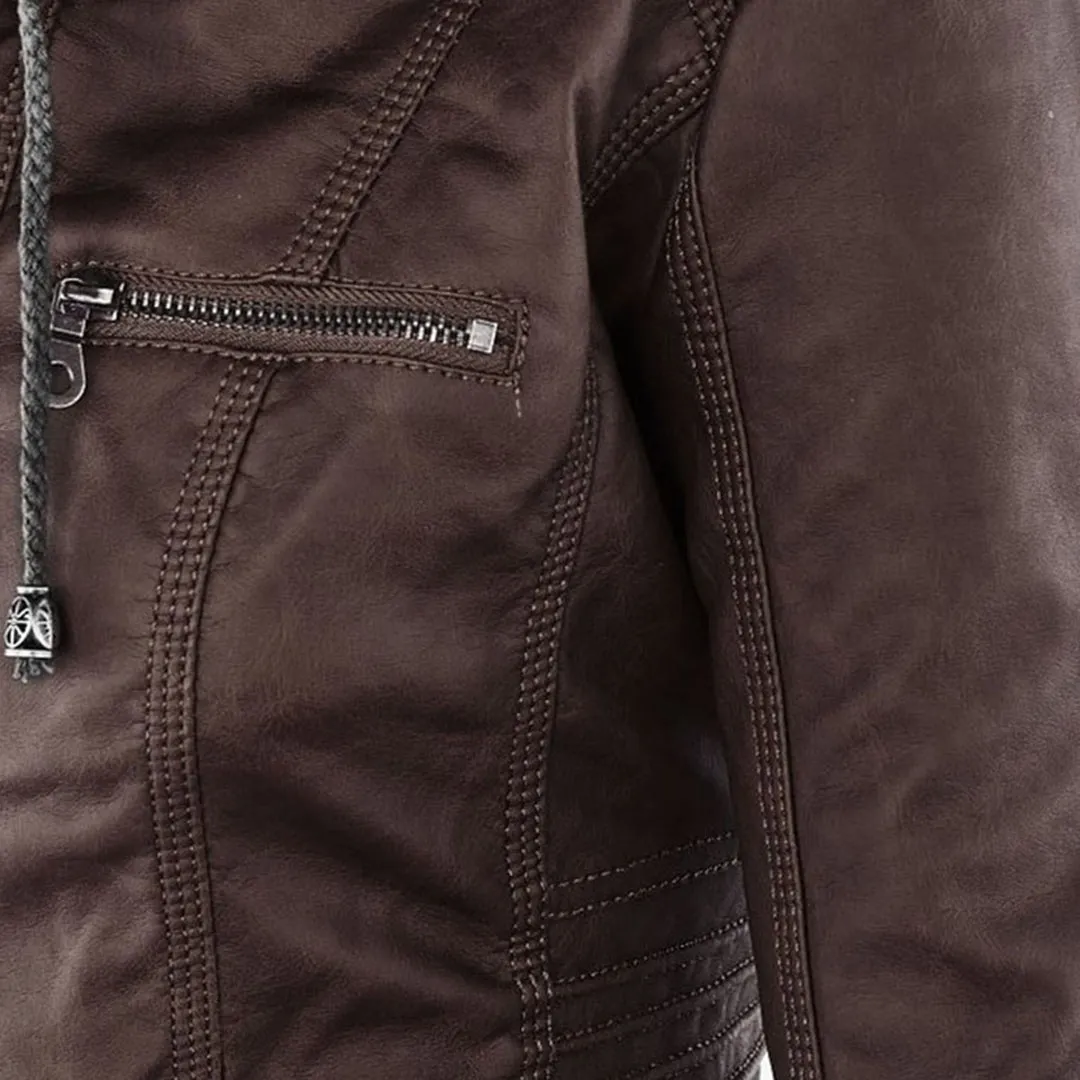 Women's Trendy Hooded Winter Jacket with Zipper and Pockets | Ideal for Autumn/Winter