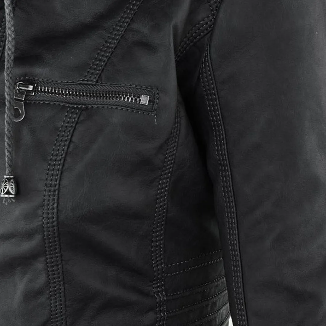 Women's Trendy Hooded Winter Jacket with Zipper and Pockets | Ideal for Autumn/Winter