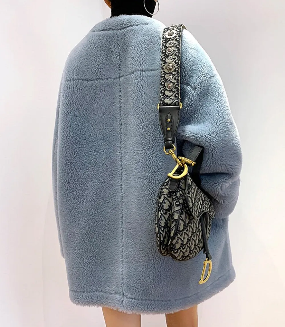 Women's Winter Casual Thick Hooded Coat With Sheep Fur