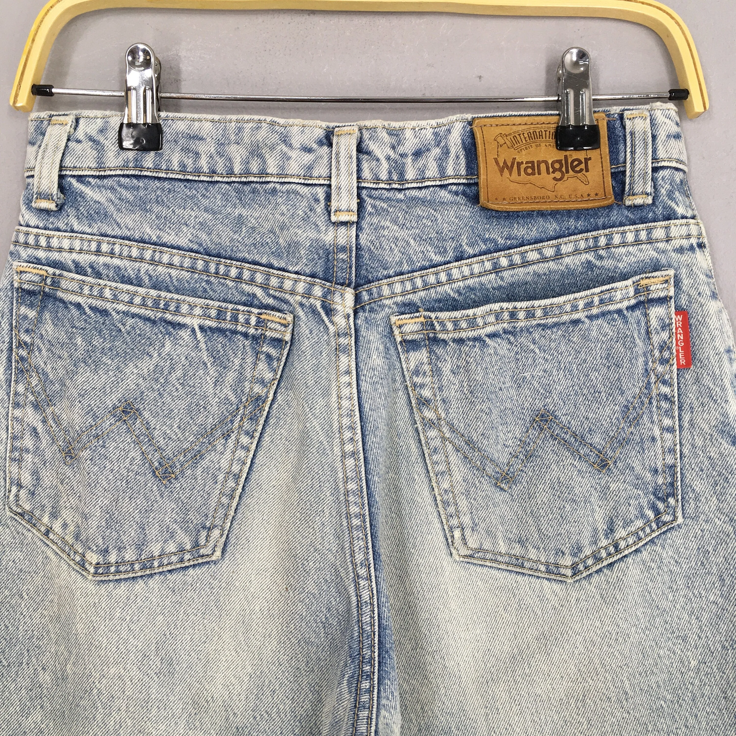 Wrangler Usa Acid Wash Blue Jeans Size 27x28