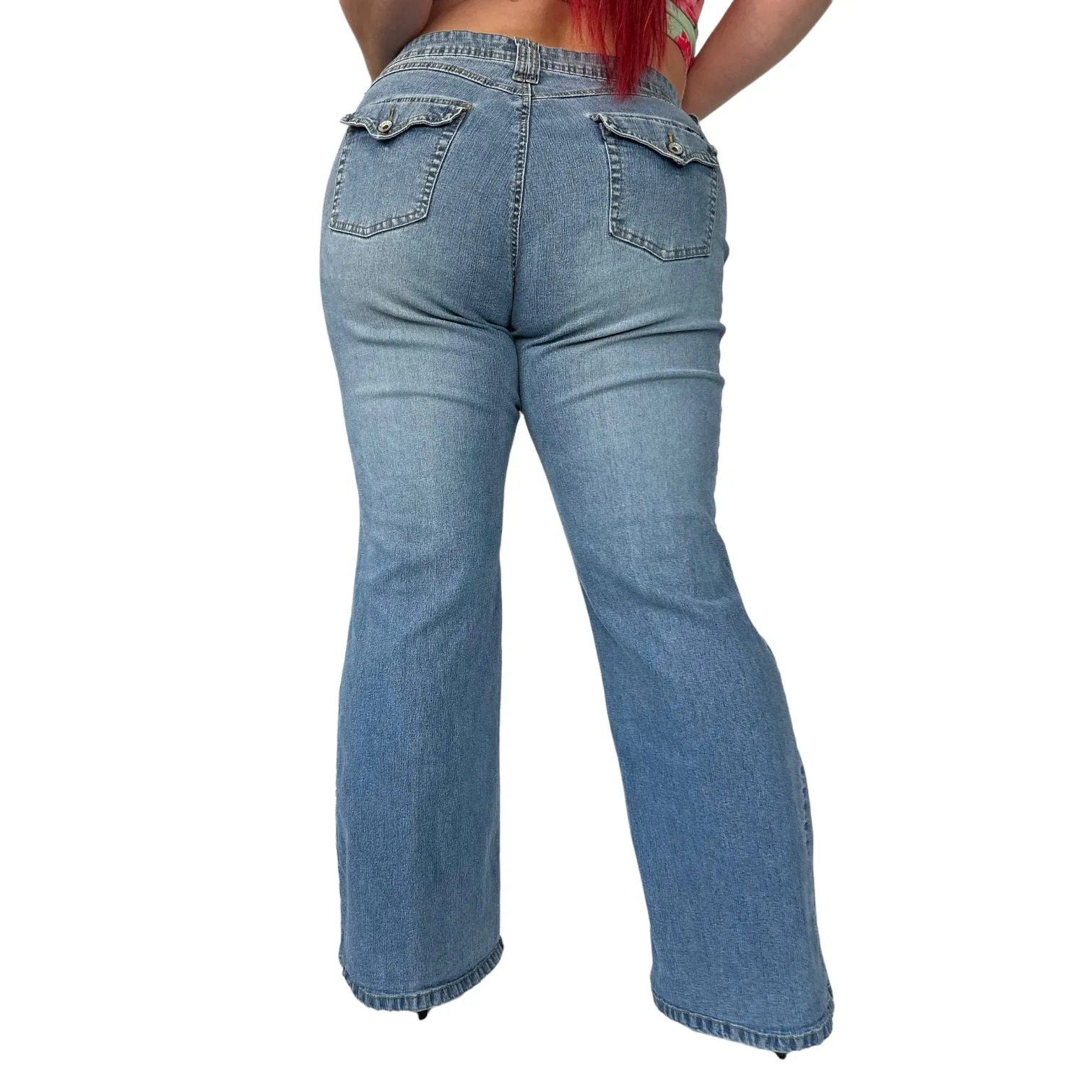 Y2K Butterfly Flare Jeans (2XL/3XL)