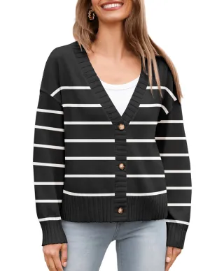 Zeagoo Women's Cropped Cardigan 2024 Fall Button Sweaters